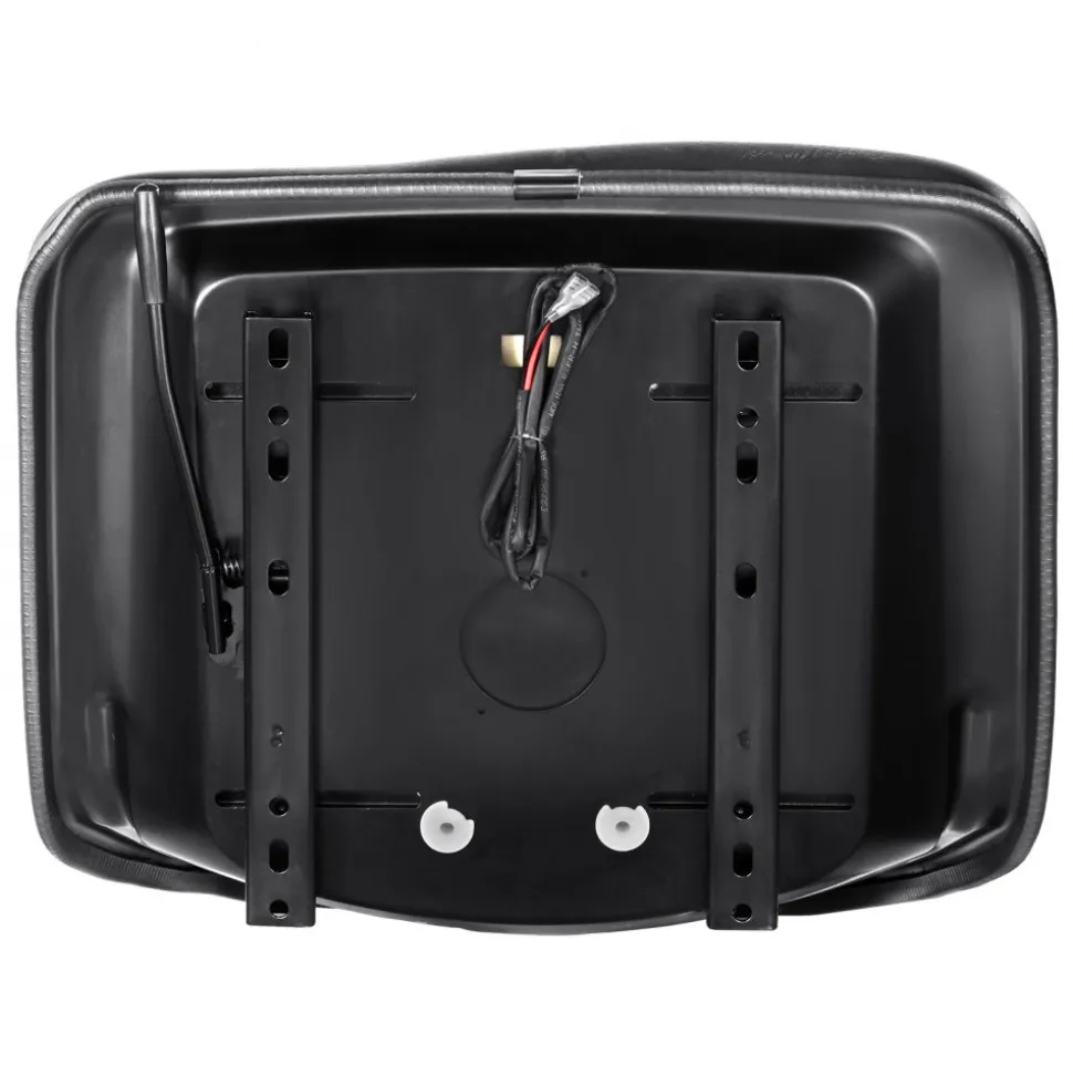 VEVOR Universal Tracor Seat, Lawn Mower Seat with Micro Switch and Drainage Holes, 6.3-13.4 inch Extended Slot Tractor Seat for Tractor Loader Excavator