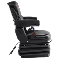 VEVOR Universal Tractor seat Suspension, Fold Down Forklift Seat with Adjustable Angle Back, Micro Switch, Seatbelt and Armrests, 3-level Shock Absorption Tractor Seat for Tractor Loader Excavator