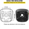 VEVOR Universal Tractor Seat Replacement 2 Pack, Compact High Back Mower Seat Pair, Black Vinyl Forklift Seat, Central Drain Hole Skid Steer Seat with Mounting Bolt Patterns
