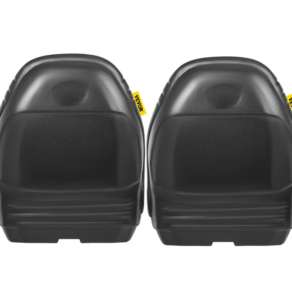 VEVOR Universal Tractor Seat Replacement 2 Pack, Compact High Back Mower Seat Pair, Black Vinyl Forklift Seat, Central Drain Hole Skid Steer Seat with Mounting Bolt Patterns
