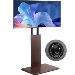 VEVOR Universal TV Stand, Table Top TV Stand for 32-70 inch Screens, Swivel and Height Adjustable TV Mount Stand Holds up to 99 lbs with Power Strip, for Living Room, Bedroom, MAX VESA 600 x 400 mm