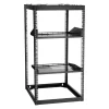 VEVOR 20U Open Frame Network Rack, 23 in Depth, Wall Mounted or Floor Standing Server Rack, Heavy Duty 4 Post, with Vented Shelves & Mounting Hardware, Holds All Your Networking IT Equipment AV Gear