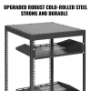 VEVOR 15U Open Frame Server Rack, 23-40 in Adjustable Depth, Free Standing or Wall Mount Network Server Rack, 4 Post AV Rack with Casters, Holds All Your Networking IT Equipment AV Gear Router Modem