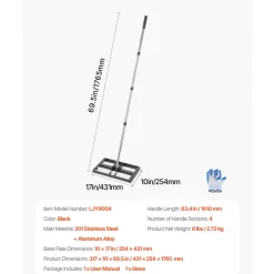VEVOR Updated Lawn Leveling Rake with Roller, 17