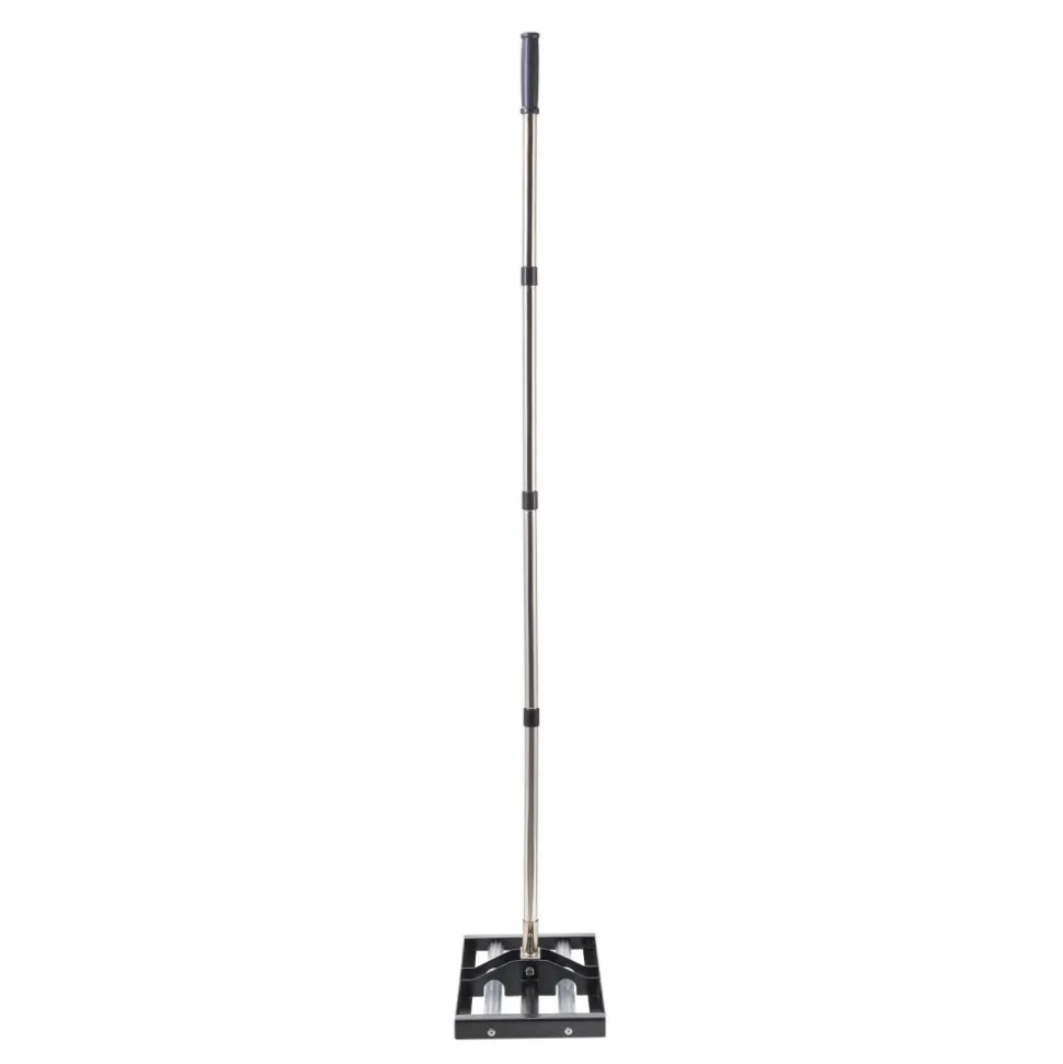 VEVOR Updated Lawn Leveling Rake with Roller, 17" x 10" Stainless Steel Lawn Leveler with 63.4" Adjustable Handle, Heavy Duty Yard Leveling Rake, Effort Saving Lawn Leveling Tool for Yard Golf Court