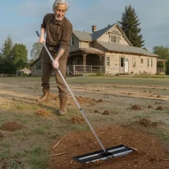 VEVOR Updated Lawn Leveling Rake with Roller, 30