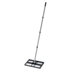 VEVOR Updated Lawn Leveling Rake with Roller, 17" x 10" Stainless Steel Lawn Leveler with 63.4" Adjustable Handle, Heavy Duty Yard Leveling Rake, Effort Saving Lawn Leveling Tool for Yard Golf Court