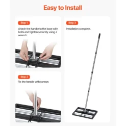 VEVOR Updated Lawn Leveling Rake with Roller, 17