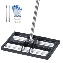 VEVOR Updated Lawn Leveling Rake with Roller, 17