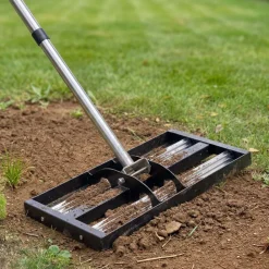 VEVOR Updated Lawn Leveling Rake with Roller, 17