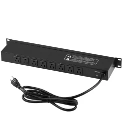 VEVOR 1U PDU, 8 Outlets, Rack Mount Power Strip Fits Standard 19