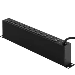 VEVOR 1U PDU, 10 Outlets, Rack Mount Power Strip Fits Standard 19