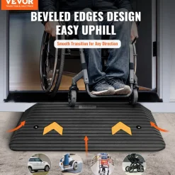 VEVOR Upgraded Rubber Threshold Ramp, 3