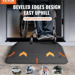 VEVOR Upgraded Rubber Threshold Ramp, 3.5