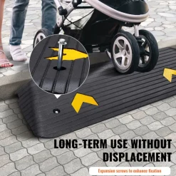 VEVOR Upgraded Rubber Threshold Ramp, 1.5