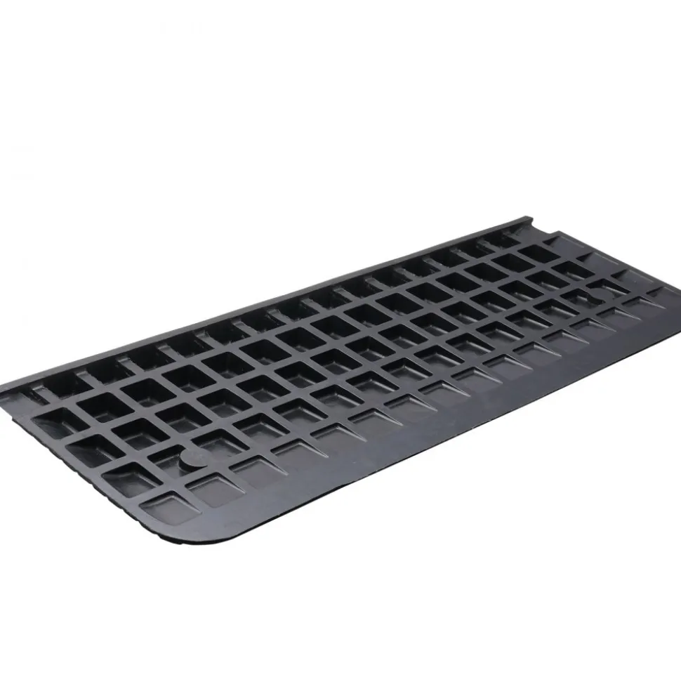 VEVOR Upgraded Rubber Threshold Ramp, 1.5" Rise Wheelchair Ramp Doorway, Natural Curb Ramp Rated 33069 lbs Load Capacity, Non-Slip Textured Surface Rubber Curb Ramp for Wheelchair and Scooter