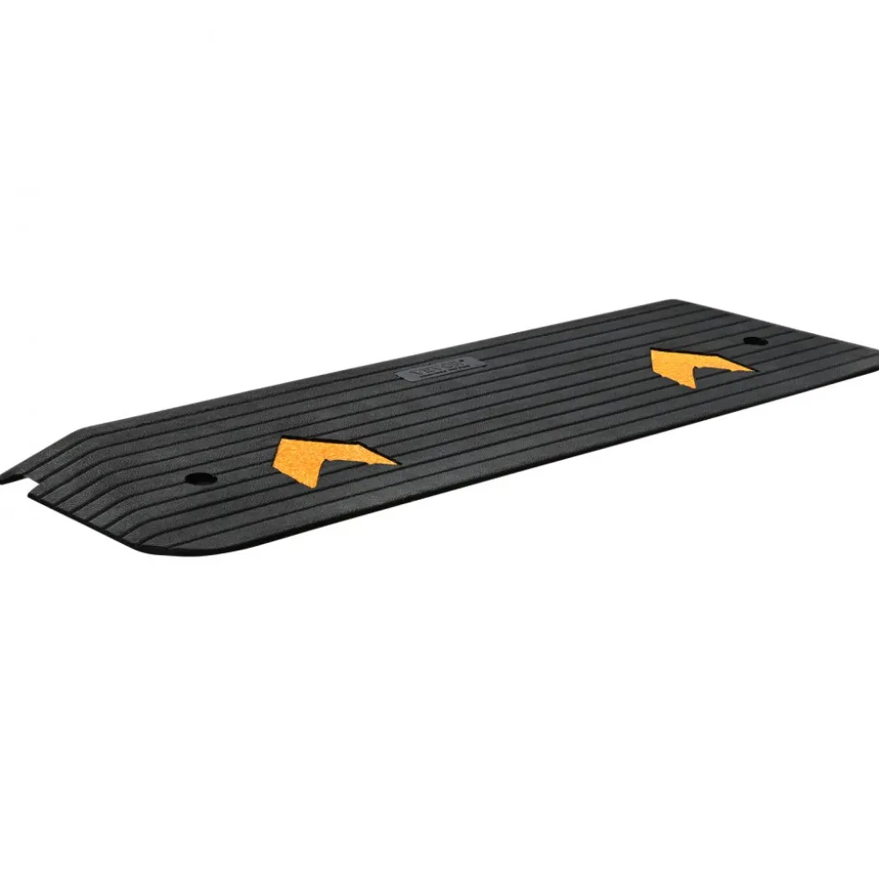 VEVOR Upgraded Rubber Threshold Ramp, 1" Rise Wheelchair Ramp Doorway, Natural Curb Ramp Rated 33069 lbs Load Capacity, Non-Slip Textured Surface Rubber Curb Ramp for Wheelchair and Scooter
