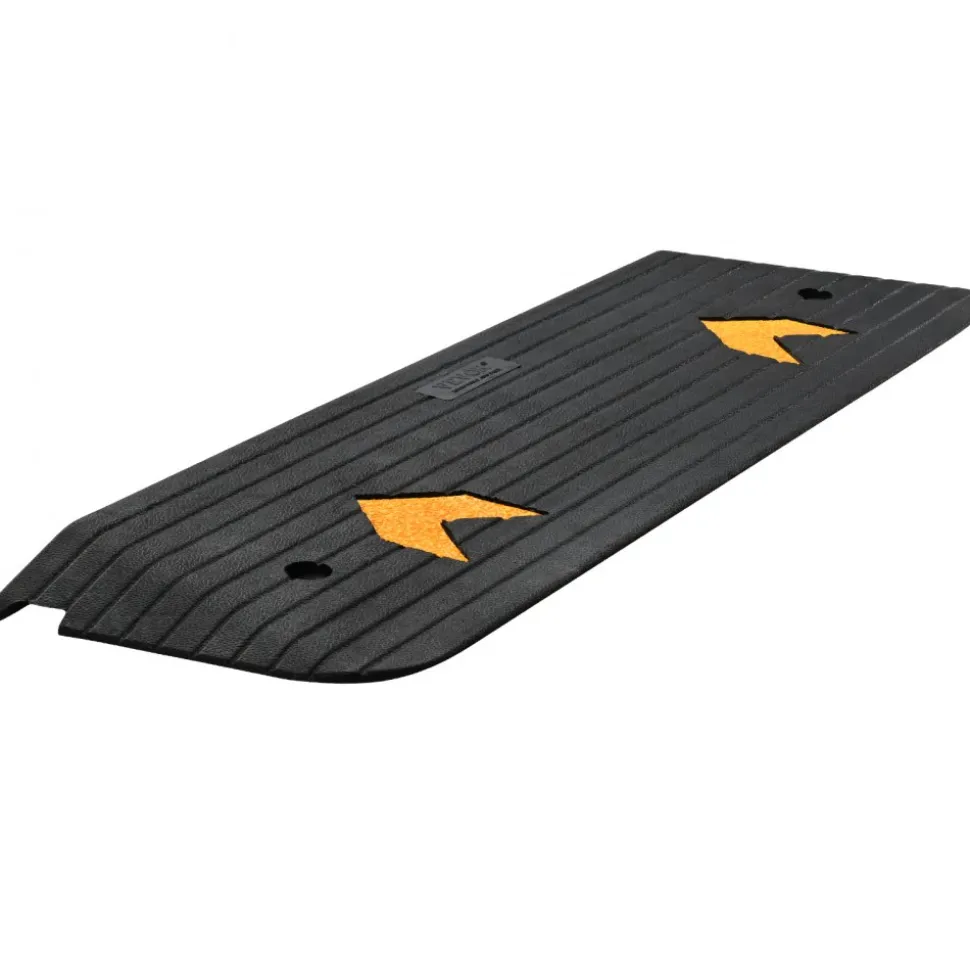 VEVOR Upgraded Rubber Threshold Ramp, 1" Rise Wheelchair Ramp Doorway, Natural Curb Ramp Rated 33069 lbs Load Capacity, Non-Slip Textured Surface Rubber Curb Ramp for Wheelchair and Scooter