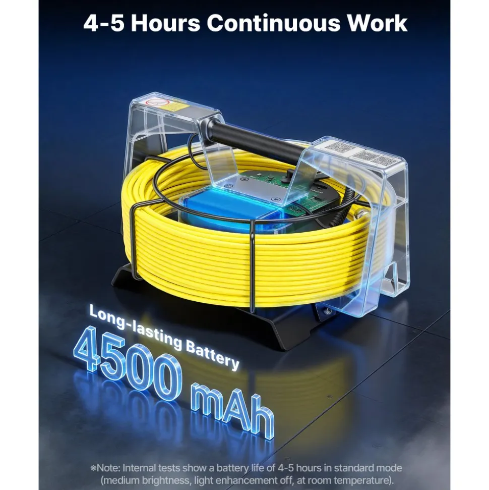 VEVOR 2026 Upgraded Sewer Camera with WiFi, 164ft/50m Drain Pipeline Camera, IP68 Snake Plumbing Cameras with Light - 12 LEDS, Wireless WiFi Connectivity to Phone/Tablet for Sewer Duct Pipe Inspection
