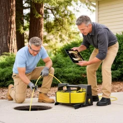 VEVOR 2026 Upgraded Sewer Camera with WiFi, 65.6ft/20m Drain Pipeline Camera, IP68 Snake Plumbing Cameras with Light- 12 LEDS, Wireless WiFi Connectivity to Phone/Tablet for Sewer Duct Pipe Inspection