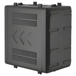 VEVOR 6U Rack Case, 15 in Depth, Rackmount Flight Case Shallow Rack with Microphone Compartments, Polyethylene Construction, Recessed Latches, Easy Installation, for Amplifier, 13.8 in Internal Depth