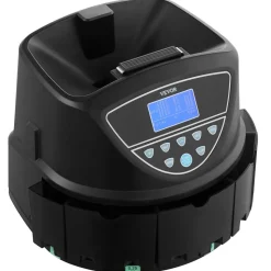 VEVOR USD Coin Sorter, Coin Counter Machine for 5 Kinds of USD Coins, Coin Sorter and Wrapper Machine Holds up to 2000 Coins, Screen Display Coin Storage Included 5 Coin Tubes and Boxes