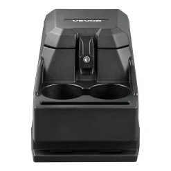 VEVOR UTV Center Console Bench Seat Box Lockable Armrest Storage Box, HDPE Central Console Tools Organizer with Cups and Phone Holder - Compatible with Polaris Ranger & 2017-2026 Can-Am Defender