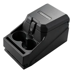 VEVOR UTV Center Console Bench Seat Box Lockable Armrest Storage Box, HDPE Central Console Tools Organizer with Cups and Phone Holder - Compatible with Polaris Ranger & 2017-2026 Can-Am Defender