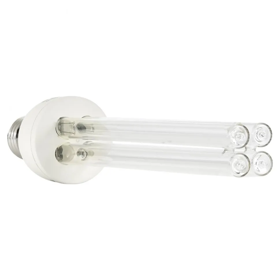 VEVOR UV Light Bulb, 4 Pack, 25W Replacement Ultraviolet UVC Lamp with Ozone, 253.7 nm + 185 nm Wavelength UVO Light Bulb, E27 Universal, for 400 sqft Living Room, Classroom, Office, Restaurant