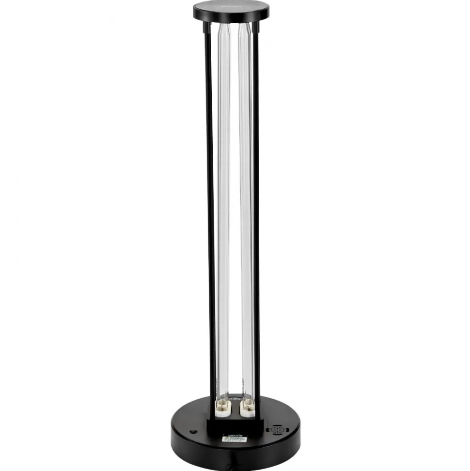 VEVOR UV Light, 25W Ultraviolet Lamp with Ozone Purifier, Portable UVC Lamp with Remote Control, UVO Light Bulb with Base and 30/60/120 Min 3-Gear Timer, for 400 sqft Living Room, Bedroom, Hotel