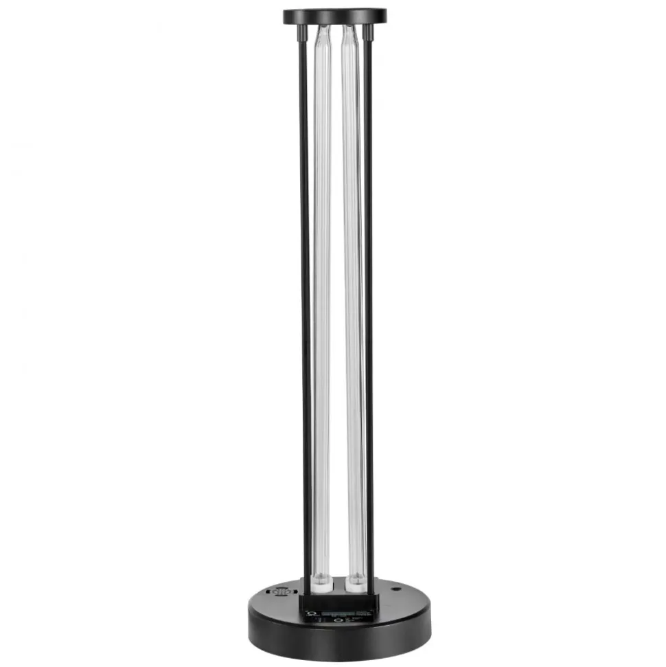 VEVOR UV Light, 25W Ultraviolet Lamp with Ozone Purifier, Portable UVC Lamp with Remote Control, UVO Light Bulb with Base and 30/60/120 Min 3-Gear Timer, for 400 sqft Living Room, Bedroom, Hotel