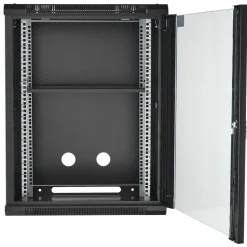 VEVOR 15U Wall Mount Network Cabinet, 500 lbs Max. Ground Load Capacity, Server Rack Cabinet Enclosure with Locking Tempered Glass Door, Side Panels, Q235 Carbon Steel, for IT Equipment, A/V Devices