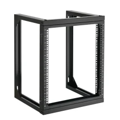 VEVOR 12U Wall Mount Server Rack, 150 lbs Max Load Capacity, Open Frame Network Rack with 180 Degrees Gate Swing, Carbon Steel, for 19-Inch IT Network Equipment & AV Devices Computer Server, Black