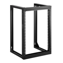 VEVOR 15U Wall Mount Server Rack, 150 lbs Max Load Capacity, Open Frame Network Rack with 180 Degrees Gate Swing, Carbon Steel, for 19-Inch IT Network Equipment & AV Devices Computer Server, Black