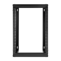 VEVOR 15U Wall Mount Server Rack, 150 lbs Max Load Capacity, Open Frame Network Rack with 180 Degrees Gate Swing, Carbon Steel, for 19-Inch IT Network Equipment & AV Devices Computer Server, Black