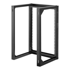 VEVOR 15U Wall Mount Server Rack, 150 lbs Max Load Capacity, Open Frame Network Rack with 180 Degrees Gate Swing, Carbon Steel, for 19-Inch IT Network Equipment & AV Devices Computer Server, Black