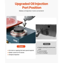VEVOR Vacuum Investing Casting Machine, 290W Power, with 3 CFM Pump and Bell Jar, Convenient Oil Injection Port, Precision Pressure Gauge, 11 x 11 in Workbench, Casting Machine for Jewelry and Metal