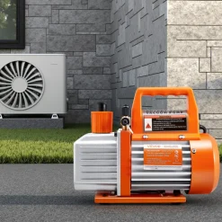 VEVOR Vacuum Pump, 3.5 CFM 1/4 HP, HVAC Single Stage Rotary Vane AC Vacuum Pump, for R134a R22 R410a Systems, with Oil Bottle, 1720 PRM, for Automotive Air Conditioner Maintenance Resin Degassing