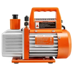 VEVOR Vacuum Pump, 3.5 CFM 1/4 HP, HVAC Single Stage Rotary Vane AC Vacuum Pump, for R134a R22 R410a Systems, with Oil Bottle, 1720 PRM, for Automotive Air Conditioner Maintenance Resin Degassing