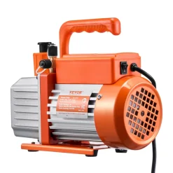 VEVOR Vacuum Pump, 3.5 CFM, HVAC Single Stage Rotary Vane Vacuum Pump, for R134a R22 R410a Systems, Auto AC Vacuum Pump Kit with Oil Bottle, for Automotive Air Conditioner Maintenance Resin Degassing