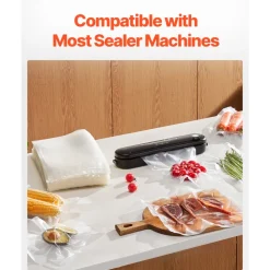 VEVOR Vacuum Sealer Bags, 200 PCS 8 x 12 Inch Durable Seal Bags, Non-BPA Food Grade Seal A Meal Freezer Bags, Vac Sealing Bag for Food Saver, Ideal Food Storage Vacuum Bags for Meal Prep or Sous Vide