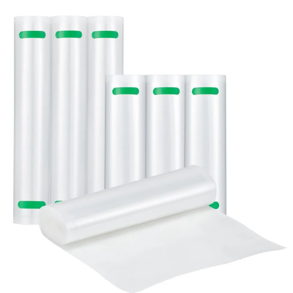 VEVOR Vacuum Sealer Bags, 3 Rolls 11 In x 20 Ft & 3 Rolls 8 In x 20 Ft, Non-BPA Food Grade Seal A Meal Freezer Bag, Customizable Vac Sealing Food Saver Bags, Storage Vac Bag for Meal Prep or Sous Vide