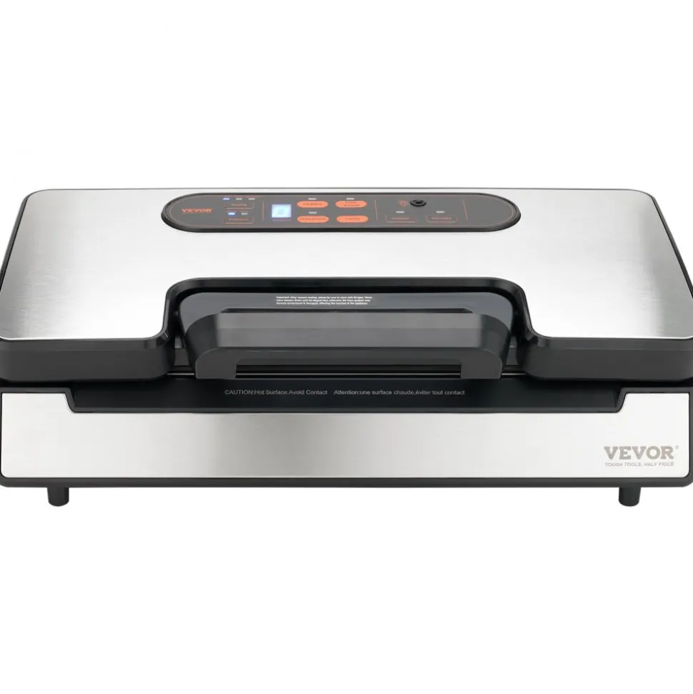 VEVOR Vacuum Sealer Machine, 95Kpa 350W Powerful Dual Pump and Dual Sealing, Dry and Moist Food Storage, Automatic and Manual Air Sealing System with Built-in Cutter, with Seal Bag and External Hose