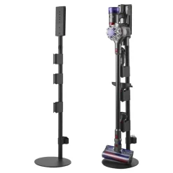 VEVOR Vacuum Stand, Compatible With V7 V8 V10 V11 V12 V15 Series Upright Vacuum Cleaners & Accessories, Stable Vacuum Stand Holder with 4 Anti-slip Pads and 3 Clips for Storing 6 Brush Heads