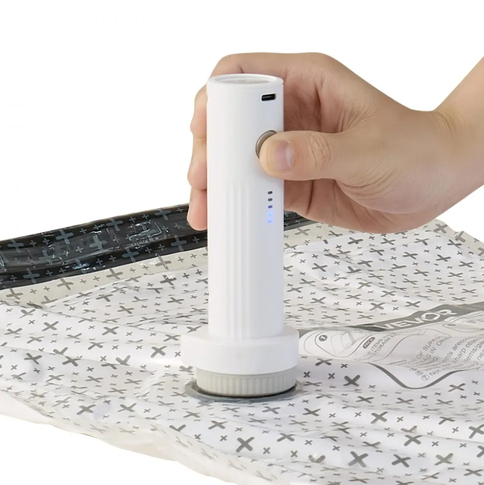 VEVOR Vacuum Storage Bags, 26 Pack Space Saver Vacuum Seal Bags for Clothing, with Pump and Charging Cable, Double Zipper Seal, Thickened PA and PE, Compression for Clothes Storage, Travel Luggage
