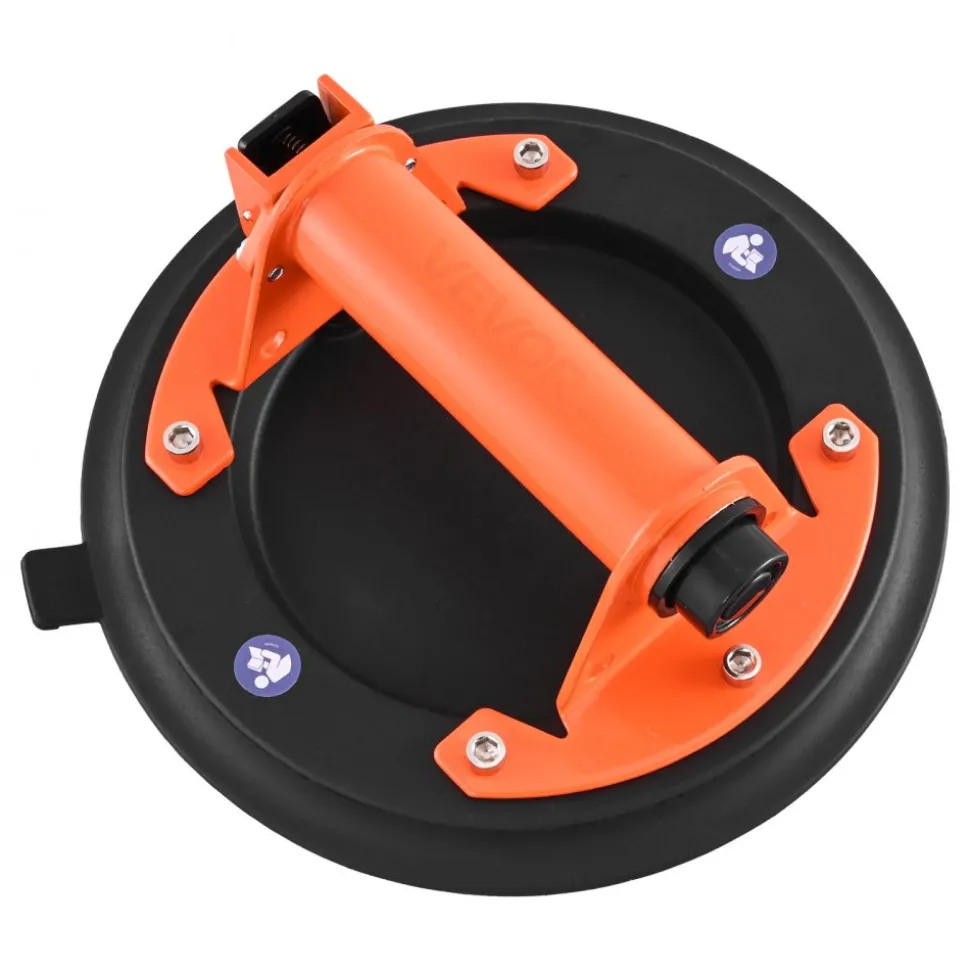 VEVOR Vacuum Suction Cup, 8-Inch Vacuum Glass Lifter with Metal Handle, 429 lbs Max Lifting Capacity Tile Suction Cup Tool with Carrying Case for Lifting Large Tile, Granite, Drywall, Windows (2-Pack)