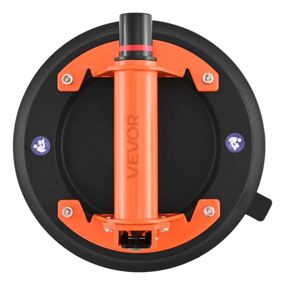 VEVOR Vacuum Suction Cup, 8-Inch Vacuum Glass Lifter with Metal Handle, 429 lbs Max Lifting Capacity Tile Suction Cup Tool with Carrying Case for Lifting Large Tile, Granite, Drywall, Windows (2-Pack)