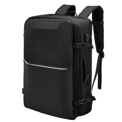 VEVOR Vacuum Travel Backpack, 65L, Expandable Vacuum Seal Compression Travel Backpack, with TSA-Approved Lock, Multiple Pockets Compartments, Water-Resistant Carry-On Suitcase Luggage, No Pump, Black