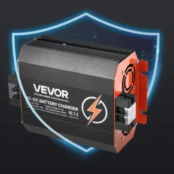 VEVOR 12V 40A DC to DC Battery Charger, 500W, On-Board Battery Charger for Lead-Acid, Lithium, AGM, GEL, and Flooded Batteries, Smart Multi-Stage Charging, for RVs, Commercial Vehicles, Boats, Yachts