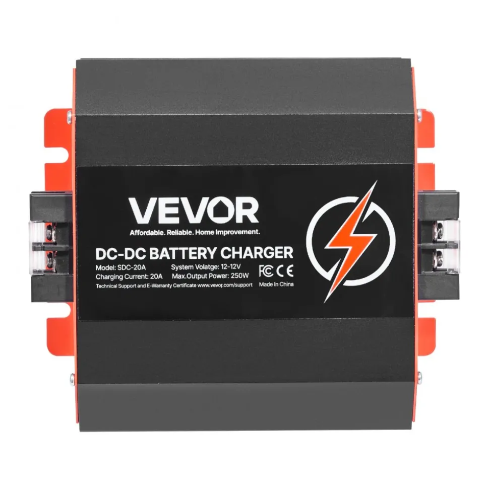 VEVOR 12V 30A DC to DC Battery Charger, 375W, On-Board Battery Charger for Lead-Acid, Lithium, AGM, GEL, and Flooded Batteries, Smart Multi-Stage Charging, for RVs, Commercial Vehicles, Boats, Yachts